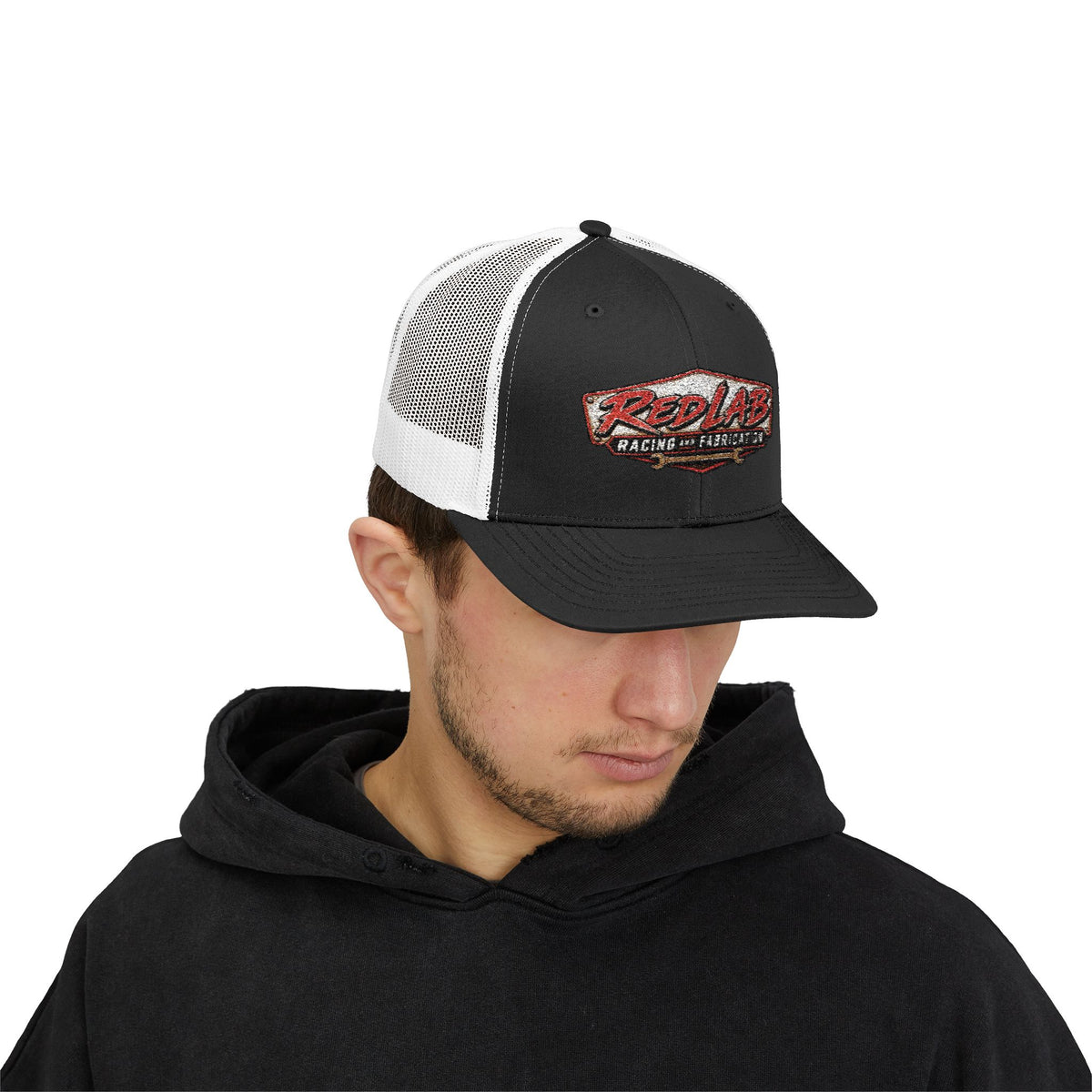 Red Lab Racing & Fabrication Vintage Garage Trucker Hat