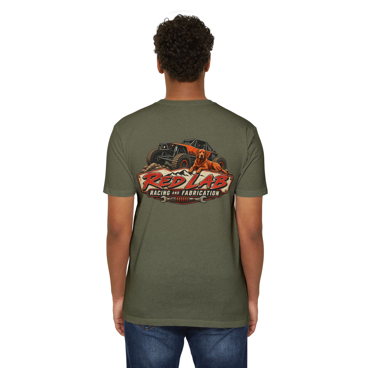 Red Lab Racing & Fabrication Vintage Garage T-Shirt