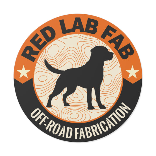 Red Lab Fab Round Vinyl Sticker