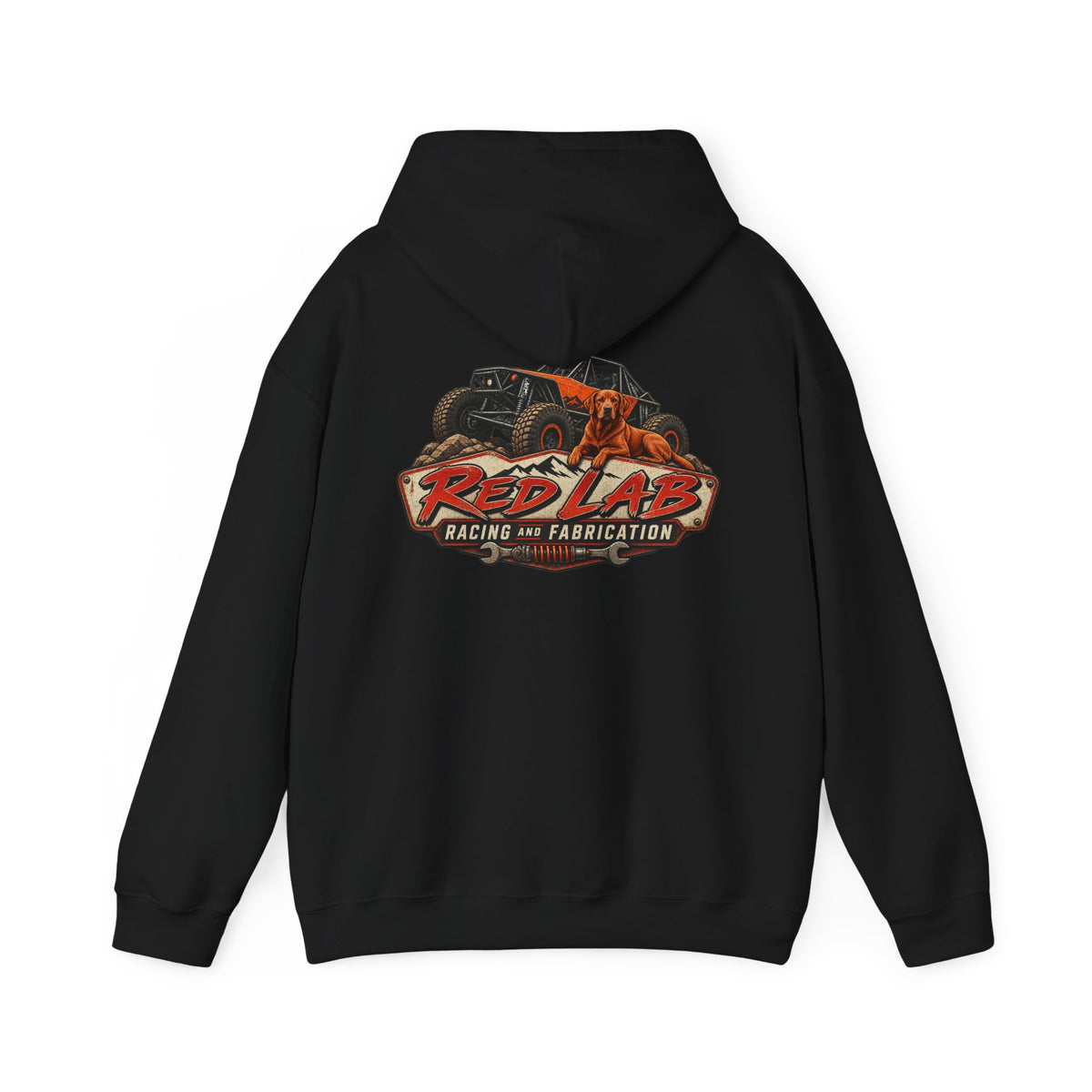 Red Lab Racing & Fabrication Vintage Garage Hoodie