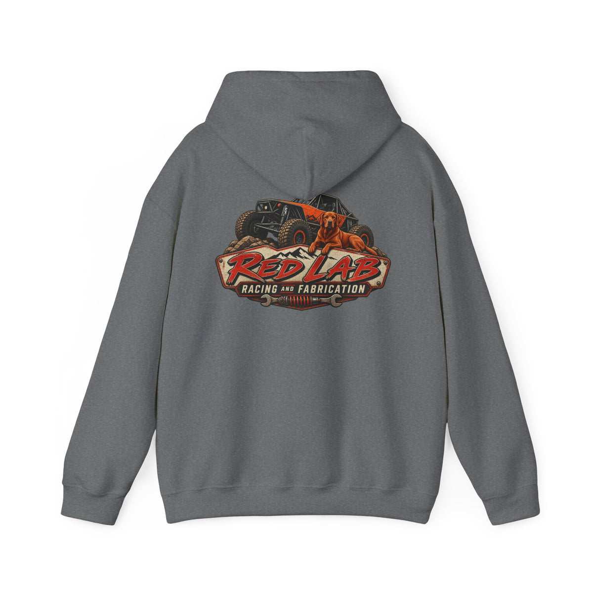 Red Lab Racing & Fabrication Vintage Garage Hoodie