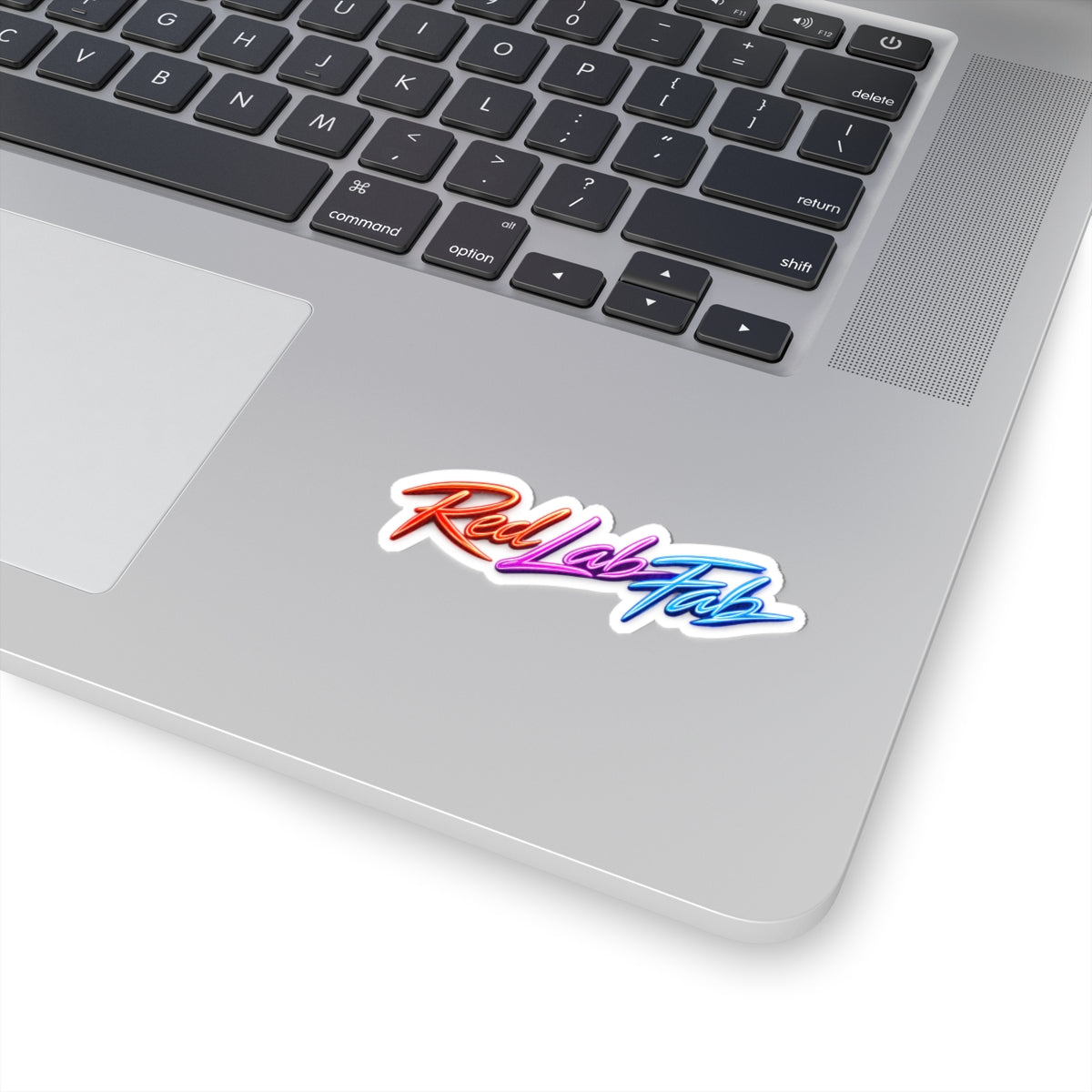 Neon Red Lab Fab Sticker