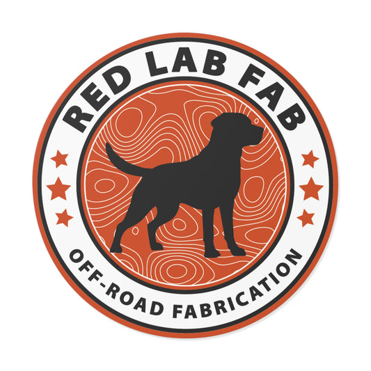 Red Lab Fab Round Vinyl Sticker
