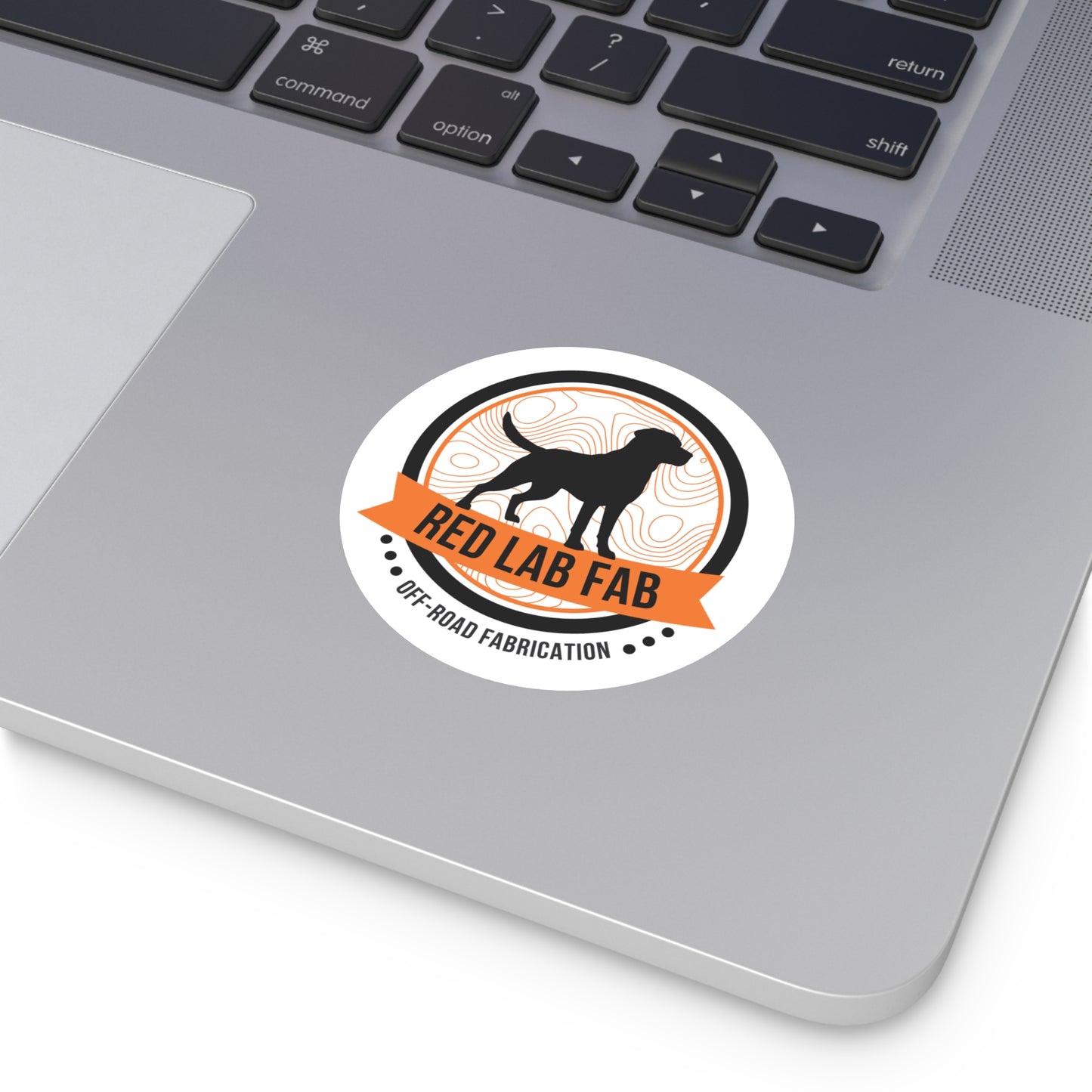 Red Lab Fab Round Vinyl Sticker