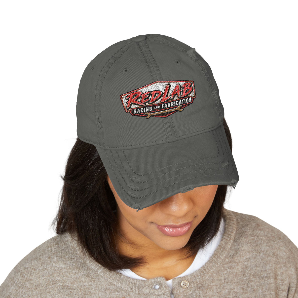 Red Lab Fab Distressed Hat