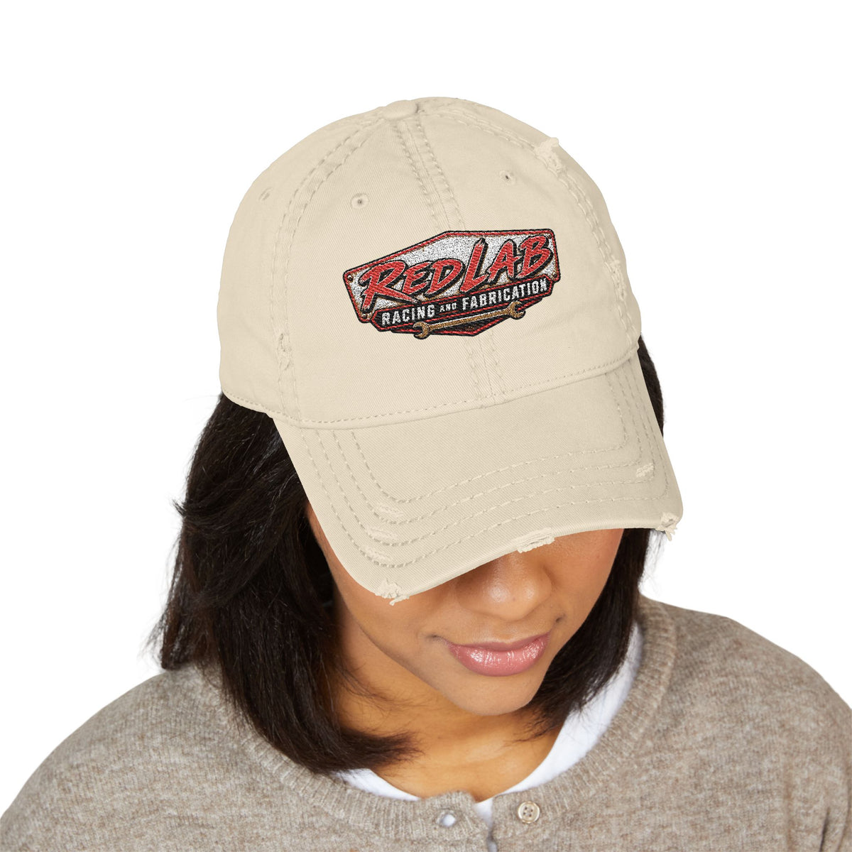 Red Lab Fab Distressed Hat