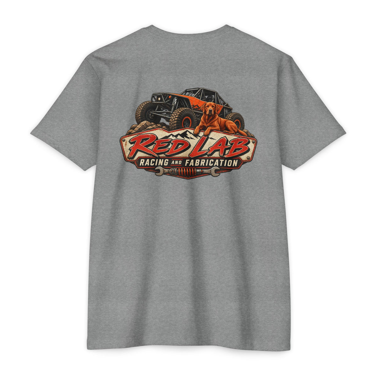 Red Lab Racing & Fabrication Vintage Garage T-Shirt