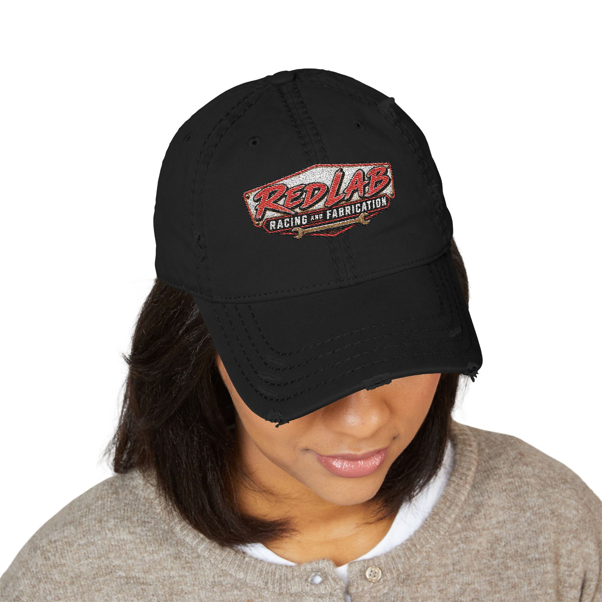 Red Lab Fab Distressed Hat