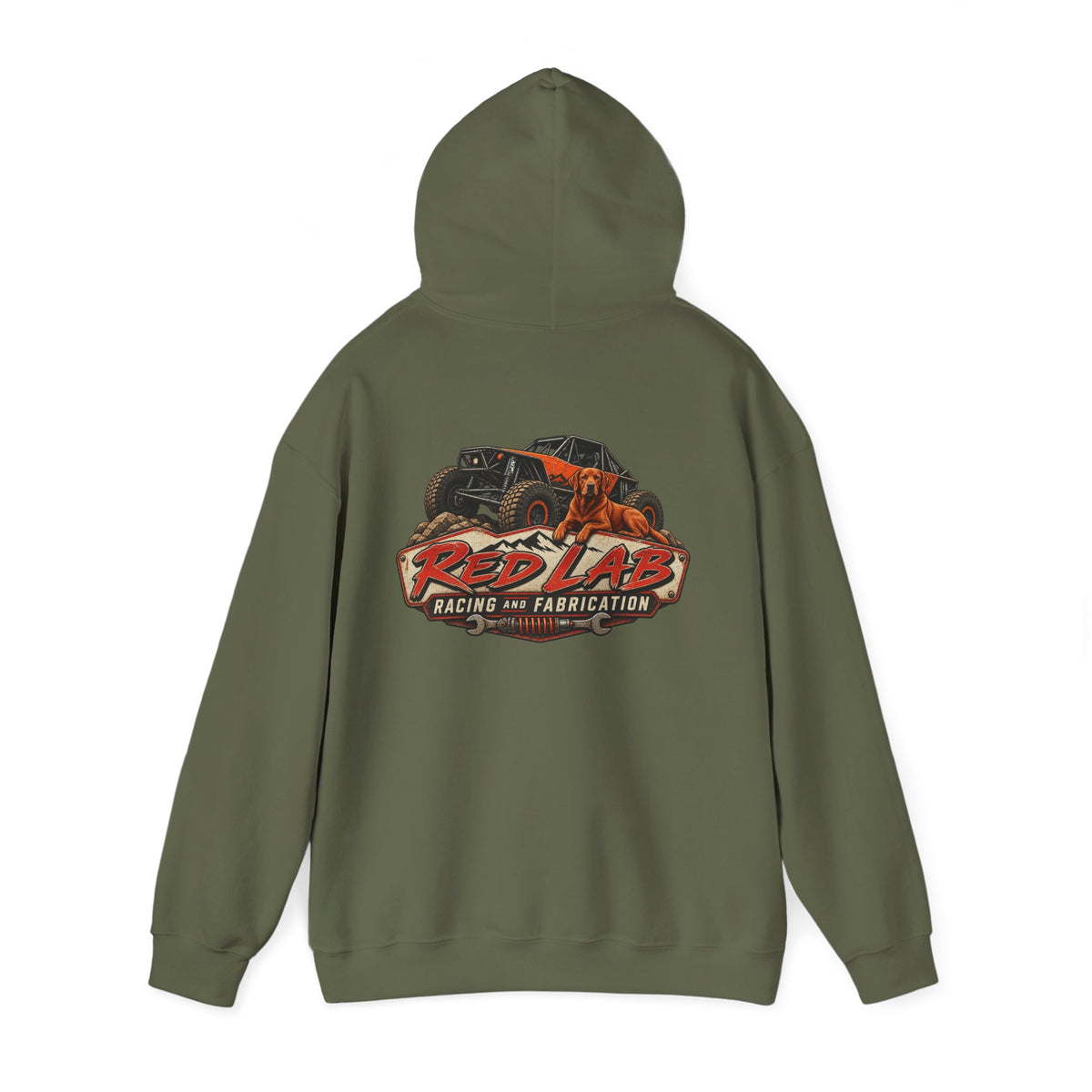 Red Lab Racing & Fabrication Vintage Garage Hoodie
