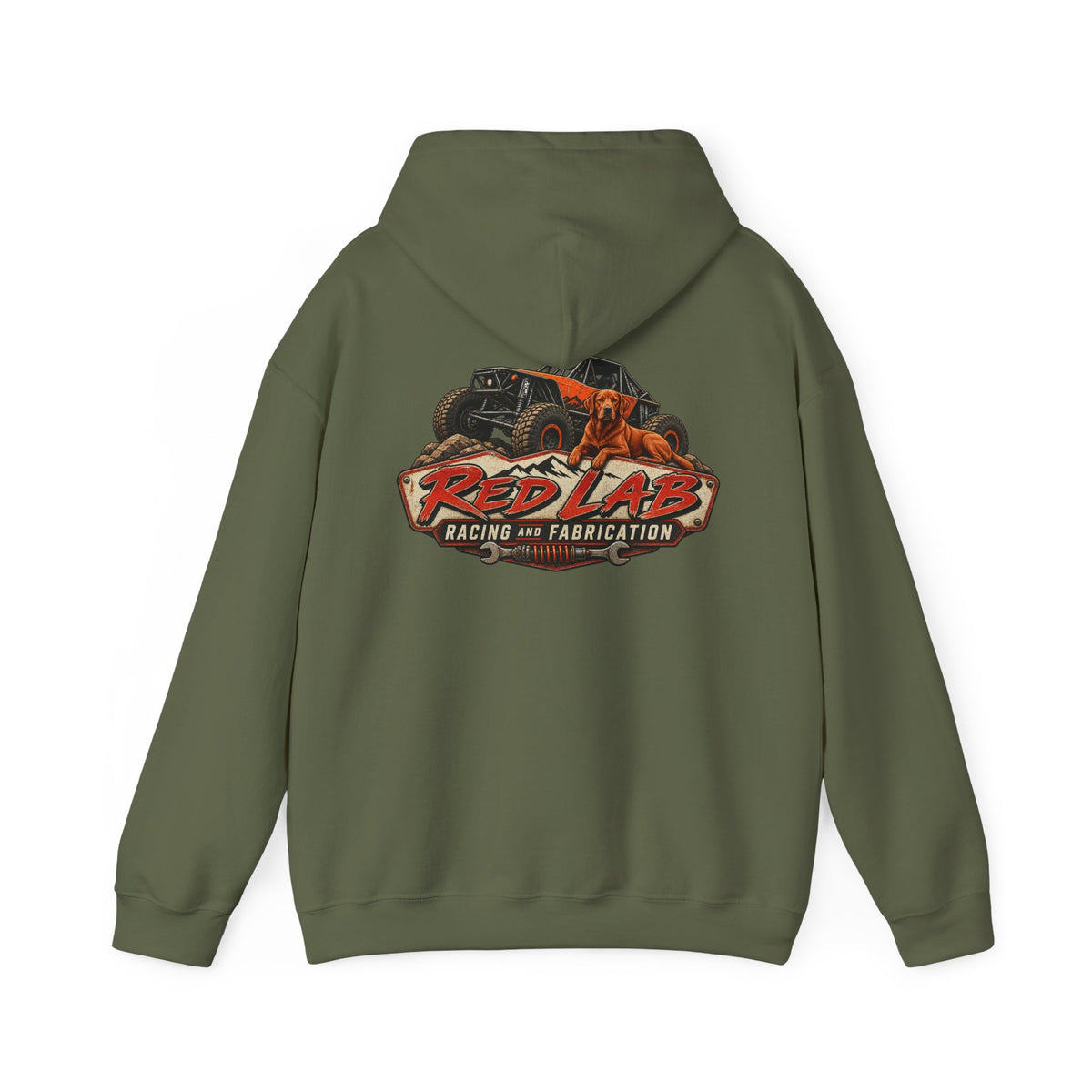 Red Lab Racing & Fabrication Vintage Garage Hoodie