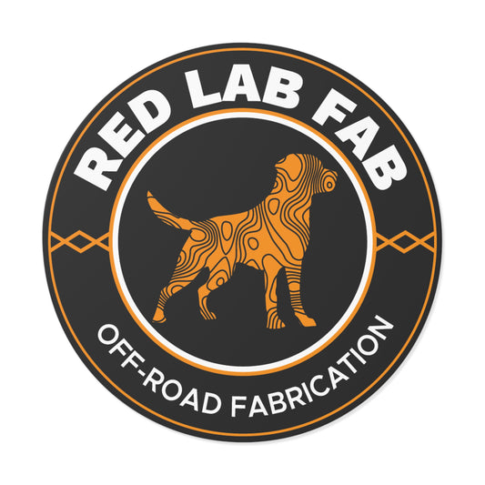 Red Lab Fab Round Vinyl Sticker