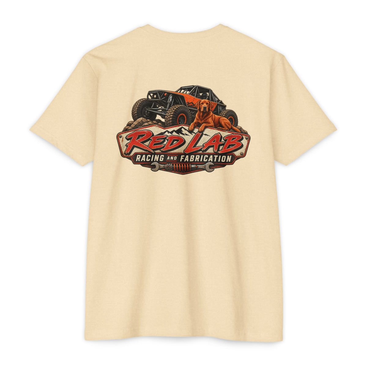 Red Lab Racing & Fabrication Vintage Garage T-Shirt