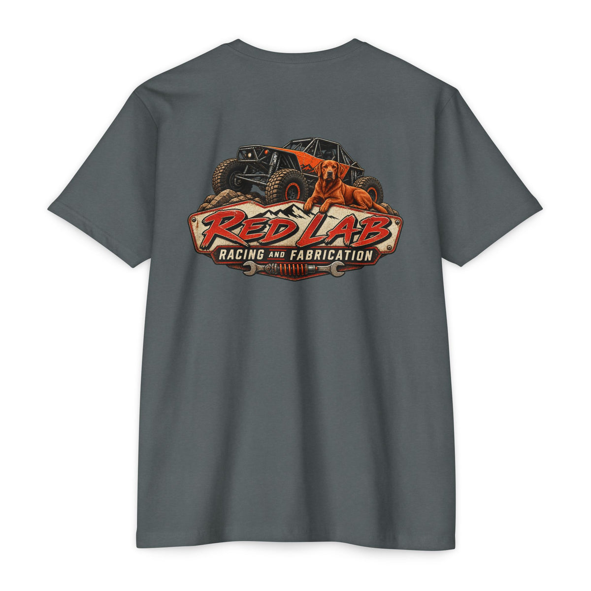 Red Lab Racing & Fabrication Vintage Garage T-Shirt