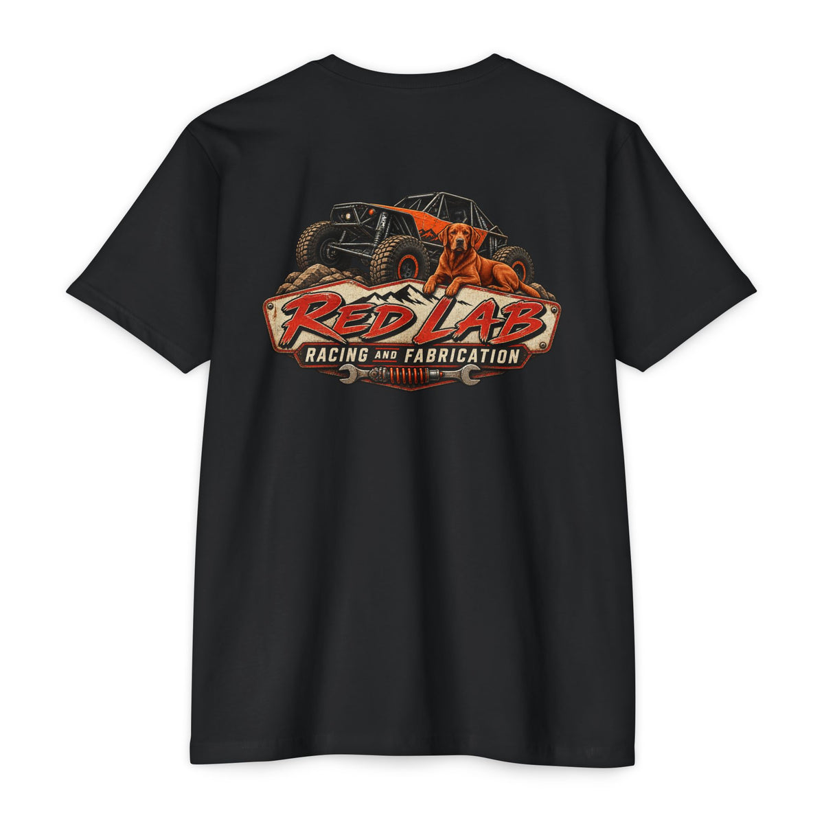 Red Lab Racing & Fabrication Vintage Garage T-Shirt