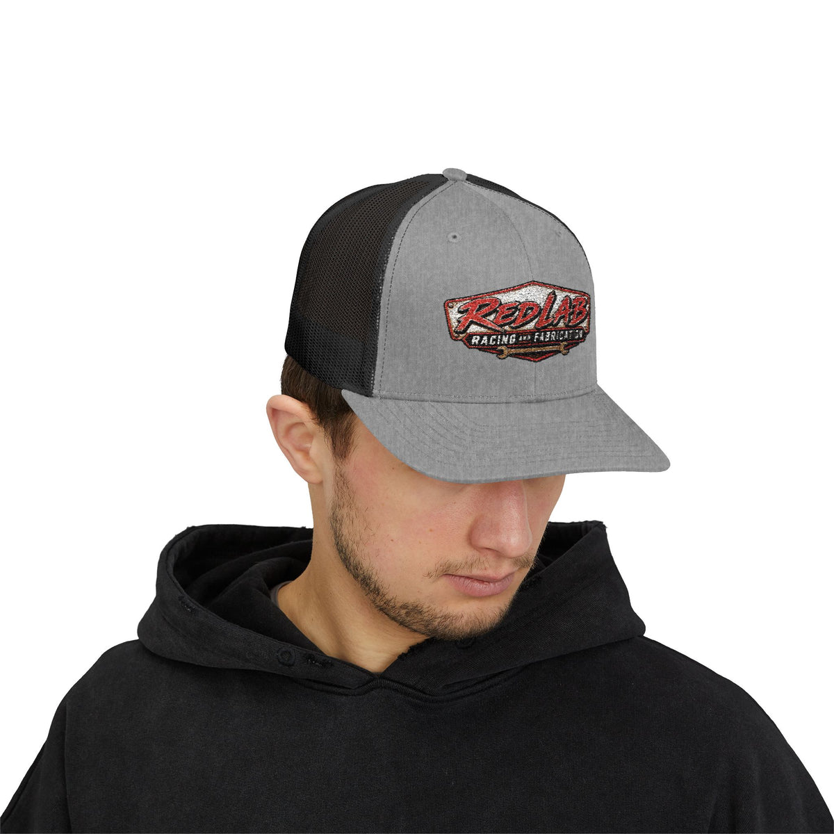 Red Lab Racing & Fabrication Vintage Garage Trucker Hat