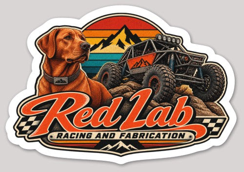 Red Lab Racing & Fabrication 70's Vintage Racing Stickers